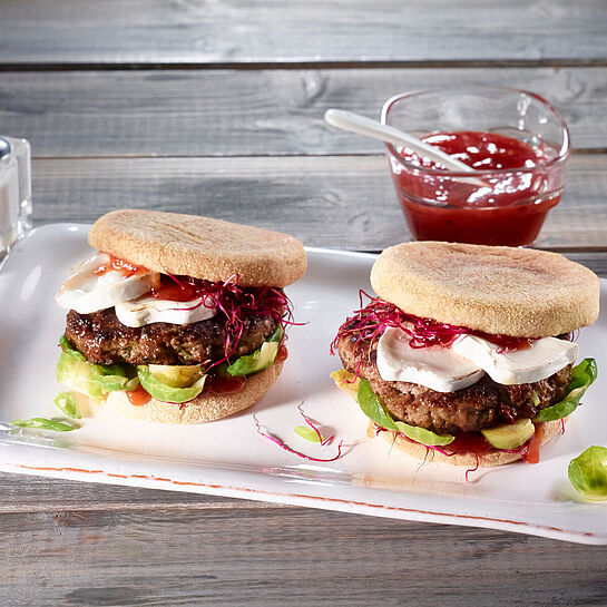 Chavroux cheeseburgare med kvittenketchup